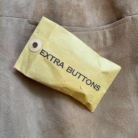 Vintage Highlander 1960s camel color soft suede coat w/removable collar - Picture 6 of 13